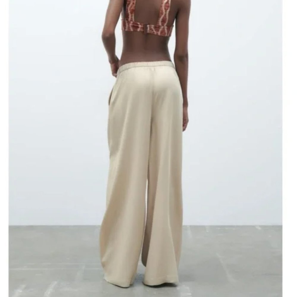 NWT Zara fluid pants beige - Picture 6 of 7